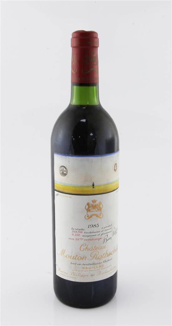 One bottle of Chateau Mouton Rothschild 1983, Pauillac,